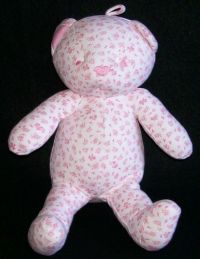 Amy Coe BLOSSOM Bear Pink & White Lovey Plush